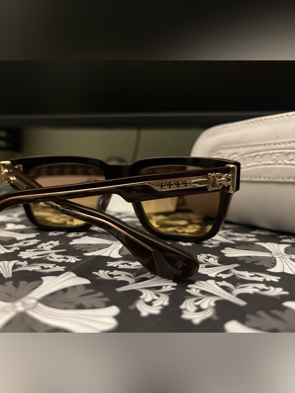 AUTHENTIC & RARE! Chrome Hearts Box Officer Sunglasses